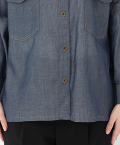 STRAWBERRY-FIELDS(ストロベリーフィールズ) |シアーデニムオーバーシャツ