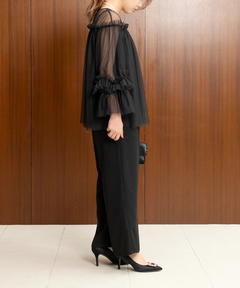 STRAWBERRY-FIELDS(ストロベリーフィールズ) |チュールトップスパンツセットアップ