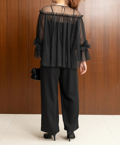 STRAWBERRY-FIELDS(ストロベリーフィールズ) |チュールトップスパンツセットアップ