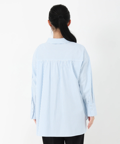 STRAWBERRY-FIELDS(ストロベリーフィールズ) |ストライプミックスアップリケシャツ