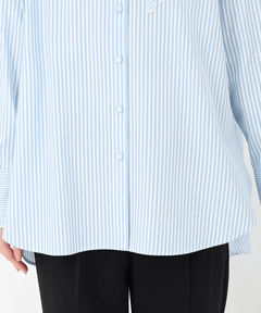 STRAWBERRY-FIELDS(ストロベリーフィールズ) |ストライプミックスアップリケシャツ