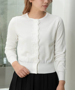 STRAWBERRY-FIELDS(ストロベリーフィールズ) |花モチーフニットカーディガン