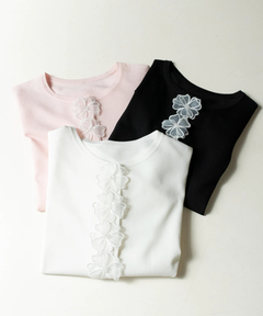 STRAWBERRY-FIELDS(ストロベリーフィールズ) |花モチーフニットカーディガン