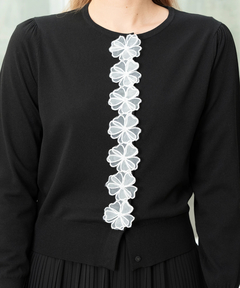 STRAWBERRY-FIELDS(ストロベリーフィールズ) |花モチーフニットカーディガン