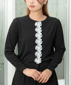 STRAWBERRY-FIELDS(ストロベリーフィールズ) |花モチーフニットカーディガン