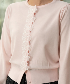 STRAWBERRY-FIELDS(ストロベリーフィールズ) |花モチーフニットカーディガン