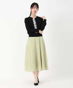 STRAWBERRY-FIELDS(ストロベリーフィールズ) |花モチーフニットカーディガン