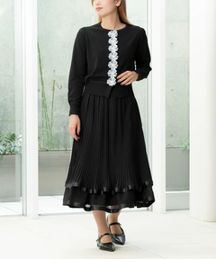 STRAWBERRY-FIELDS(ストロベリーフィールズ) |花モチーフニットカーディガン