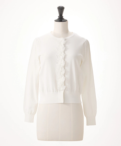 STRAWBERRY-FIELDS(ストロベリーフィールズ) |花モチーフニットカーディガン