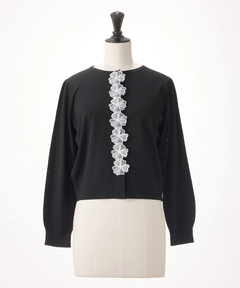 STRAWBERRY-FIELDS(ストロベリーフィールズ) |花モチーフニットカーディガン