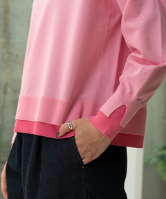 STRAWBERRY-FIELDS(ストロベリーフィールズ) |レイヤード風バイカラーニット