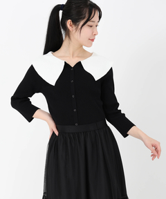 STRAWBERRY-FIELDS(ストロベリーフィールズ) |抜け衿風リブニット