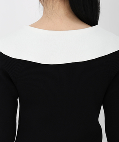 STRAWBERRY-FIELDS(ストロベリーフィールズ) |抜け衿風リブニット