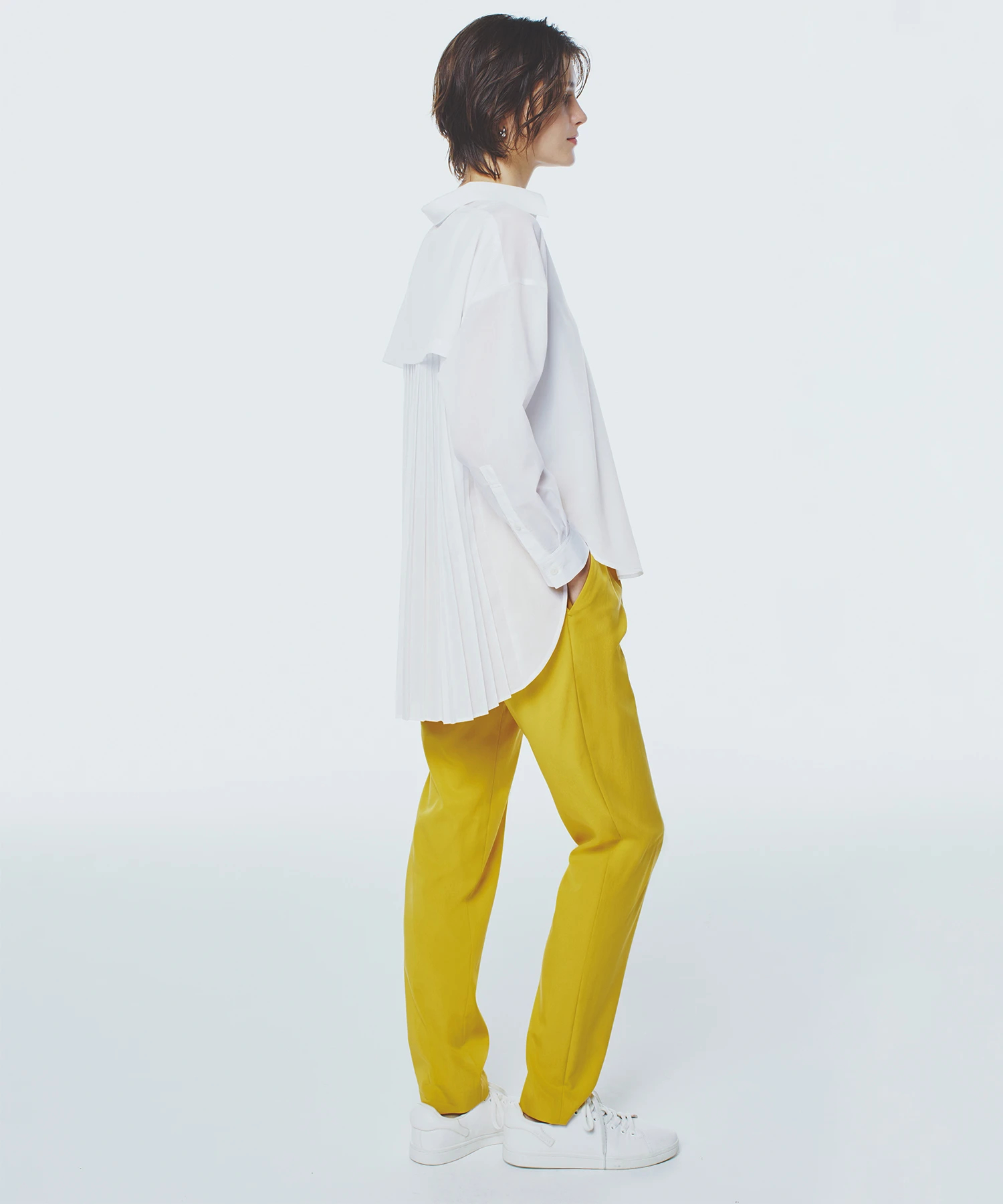 ELLIE エリー バックプリーツシャツ【WHITE】 ELLIE | ELLIE（エリー