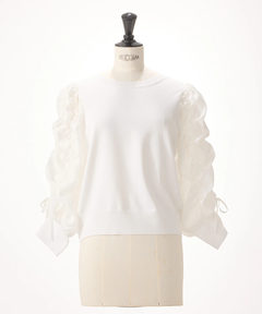 STRAWBERRY-FIELDS(ストロベリーフィールズ) |シャーリングスリーブニット