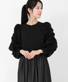 STRAWBERRY-FIELDS(ストロベリーフィールズ) |シャーリングスリーブニット