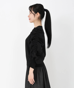 STRAWBERRY-FIELDS(ストロベリーフィールズ) |シャーリングスリーブニット