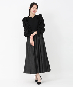 STRAWBERRY-FIELDS(ストロベリーフィールズ) |シャーリングスリーブニット