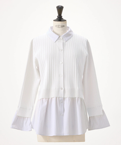 STRAWBERRY-FIELDS(ストロベリーフィールズ) |シャツレイヤード風ニットカーディガン