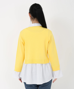 STRAWBERRY-FIELDS(ストロベリーフィールズ) |シャツレイヤード風ニットカーディガン