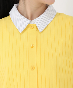 STRAWBERRY-FIELDS(ストロベリーフィールズ) |シャツレイヤード風ニットカーディガン