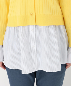 STRAWBERRY-FIELDS(ストロベリーフィールズ) |シャツレイヤード風ニットカーディガン