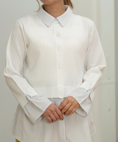 STRAWBERRY-FIELDS(ストロベリーフィールズ) |シャツレイヤード風ニットカーディガン