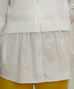 STRAWBERRY-FIELDS(ストロベリーフィールズ) |シャツレイヤード風ニットカーディガン