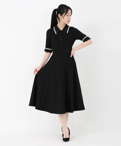 STRAWBERRY-FIELDS(ストロベリーフィールズ) |スカラップバイカラーニットワンピース