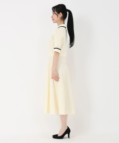 STRAWBERRY-FIELDS(ストロベリーフィールズ) |スカラップバイカラーニットワンピース