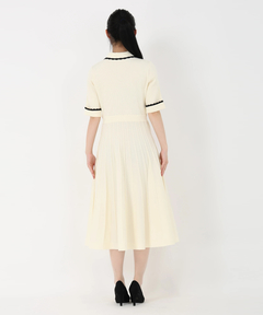 STRAWBERRY-FIELDS(ストロベリーフィールズ) |スカラップバイカラーニットワンピース