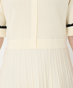 STRAWBERRY-FIELDS(ストロベリーフィールズ) |スカラップバイカラーニットワンピース