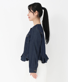 STRAWBERRY-FIELDS(ストロベリーフィールズ) |ノーカラーライトデニムはおり