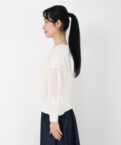 STRAWBERRY-FIELDS(ストロベリーフィールズ) |チュール＊フラワーレーススリーブニット