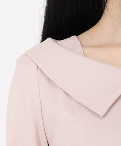 STRAWBERRY-FIELDS(ストロベリーフィールズ) |衿つきフィット＆フレアーワンピース