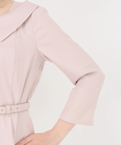 STRAWBERRY-FIELDS(ストロベリーフィールズ) |衿つきフィット＆フレアーワンピース