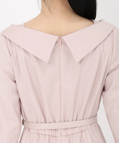 STRAWBERRY-FIELDS(ストロベリーフィールズ) |衿つきフィット＆フレアーワンピース