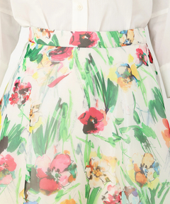 STRAWBERRY-FIELDS(ストロベリーフィールズ) |オーガンジーパネルプリントフレアースカート