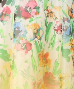 STRAWBERRY-FIELDS(ストロベリーフィールズ) |オーガンジーパネルプリントフレアースカート