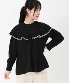 STRAWBERRY-FIELDS(ストロベリーフィールズ) |ケープカラーブラウス