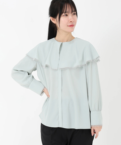 STRAWBERRY-FIELDS(ストロベリーフィールズ) |ケープカラーブラウス