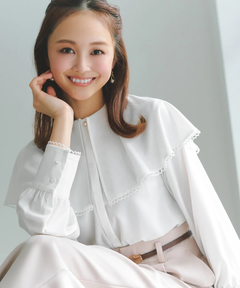 STRAWBERRY-FIELDS(ストロベリーフィールズ) |ケープカラーブラウス