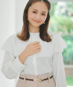 STRAWBERRY-FIELDS(ストロベリーフィールズ) |ケープカラーブラウス