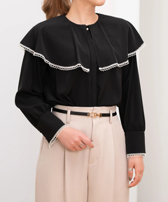 STRAWBERRY-FIELDS(ストロベリーフィールズ) |ケープカラーブラウス