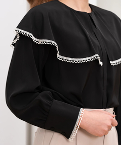 STRAWBERRY-FIELDS(ストロベリーフィールズ) |ケープカラーブラウス