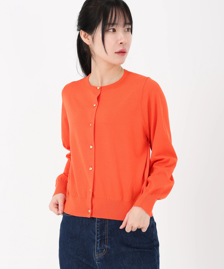 STRAWBERRY-FIELDS(ストロベリーフィールズ) |変形メタル釦カーディガン