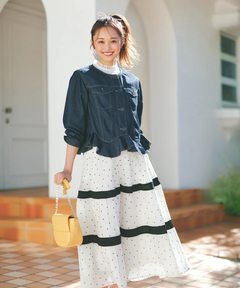 STRAWBERRY-FIELDS(ストロベリーフィールズ) |ドットプリーツティアードスカート