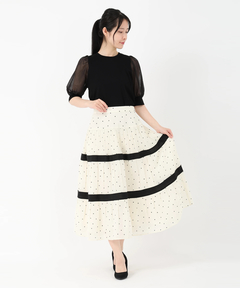 STRAWBERRY-FIELDS(ストロベリーフィールズ) |ドットプリーツティアードスカート