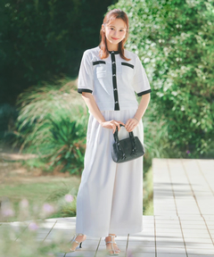 STRAWBERRY-FIELDS(ストロベリーフィールズ) |リボン釦５分丈カーディガン