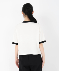 STRAWBERRY-FIELDS(ストロベリーフィールズ) |リボン釦５分丈カーディガン